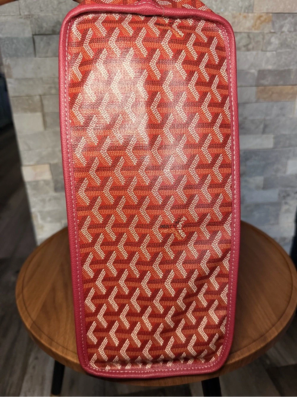 Burgundy Tote Bag + Matching Pouch